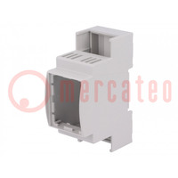 Enclosure: for DIN rail mounting; Y: 90.5mm; X: 36mm; Z: 62mm; grey