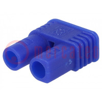 Plug; DC supply; EC2; female; PIN: 2; for cable; soldering; blue; 15A