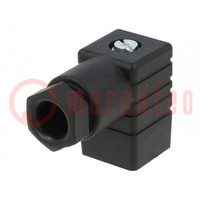 Connector: valve connector; plug; form C; 8mm; female; PIN: 4; 6A