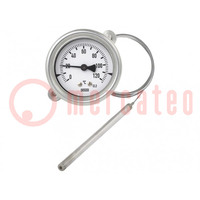 Multiméter: hőmérséklet; analóg,expanziós; 0÷250°C; 70; Ø: 160mm