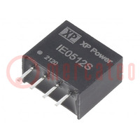 Converter: DC/DC; 1W; Uin: 5V; Uout: 12VDC; Iout: 84mA; SIP; THT; IE