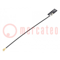 Antenna; Bluetooth,WiFi,ZigBee; 3,6dBi; lineare; sul nastro; U.FL