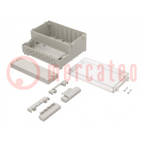 Enclosure: wall mounting; X: 213mm; Y: 185mm; Z: 104mm; ABS; grey