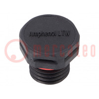 Pressure compensation device; IP68; Thread: M12; Body: black