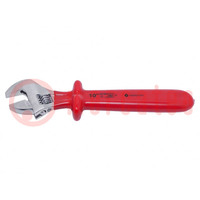 Wrench; insulated,adjustable; 250mm; Max jaw capacity: 30mm