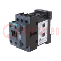 Contactor: 3-pole; NO x3; Auxiliary contacts: NO + NC; 24VDC; 17A