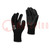 Gants de protection; Dimension: 10; noir; gomme,polyester