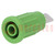 Connector: 4mm banana; socket; 32A; 1kV; green; nickel plated; 5mΩ