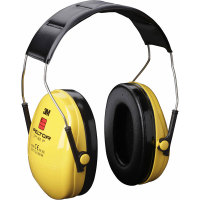 Kapselgehörschutz EN 352-1, SNR-Wert: 27dB, gelb, extra breiter Kopfbügel, Zweipunkt-Aufhängung