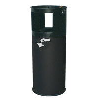 Ascher Standascher Abfallbehälter TKG Kombi Abfallsammler, Florenz, 40 l., weiß,rot,grau od. schwarz Version: 4 - schwarz
