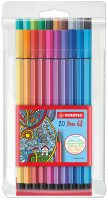 Premium-Filzstift STABILO® Pen 68, Kunststoffetui mit 20 Farben
