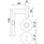 Skizze zu SOLIDO Guarnitura maniglia DOVER - su rosetta PATENT, 38 - 45 inox opaco