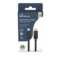 MEDIARANGE USB TYPE-C® CABLE DE CARGA Y DATOS, USB 3.0, COMPATIBLE CON USB-C POWER DELIVERY 3.0, QUICK CHARGE 3.0 Y PPS, 60 W MÁ