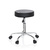 Hocker / Drehhocker / Arbeitsstuhl OPERATOR II Kunstleder schwarz Chrom hjh OFFICE