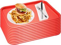 APS 10er-Set Fast Food Tablett, Serviertablett, 35 x 27 cm, rot