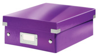Organisationsbox Click & Store WOW, Klein, Graukarton, violett