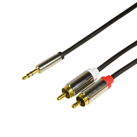 LogiLink CAB1103 Audio-Kabel 1 m 3.5mm 2 x RCA Schwarz