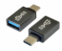 EXSYS EX-47990 tussenstuk voor kabels USB 3.1 C USB 3.0 A Grijs