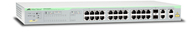 Allied Telesis AT-FS750/28PS-30 łącza sieciowe Zarządzany Fast Ethernet (10/100) Obsługa PoE 1U Szary