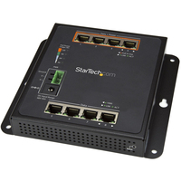 StarTech.com 8 poorts (4 PoE+) Gigabit ethernet switch managed wandmonteerbaar met toegang voorzijde