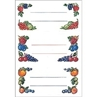 HERMA Kitchen labels 76x35mm berry arrangements 4 sheets selbstklebendes Etikett