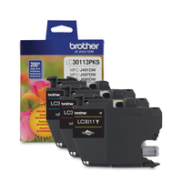 Brother LC-30113PKS ink cartridge 3 pc(s) Original Cyan, Magenta, Yellow