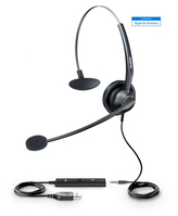 Yealink UH33 Headset Wired Head-band Office/Call center Black