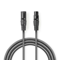 Nedis COTH15010GY10 audio kábel 1 M XLR (3-pin) Szürke