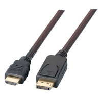 EFB Elektronik K5561SW.3V2 adaptador de cable de vídeo 3 m DisplayPort HDMI Negro