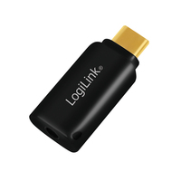 LogiLink UA0356 cable gender changer USB-C 3.5 mm Black