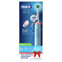 Oral-B Pro 3 80332162 Elektrische Zahnbürste Erwachsener Rotierende-vibrierende Zahnbürste Schwarz, Blau