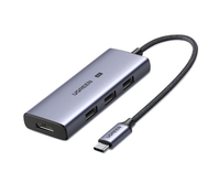 Ugreen 50629 notebook dock & poortreplicator USB 3.2 Gen 1 (3.1 Gen 1) Type-C Zilver
