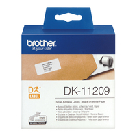 Brother Originele DK-11209 voorgestanst klein adreslabel – zwart op wit, 62 mm x 29 mm