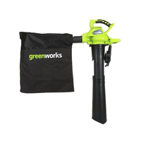 Greenworks GD40BV cordless leaf blowers 185,08 km/h Zwart, Groen 40 V