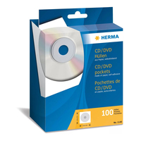 HERMA CD/DVD pockets made of paper, white, with adhesive dot 100 pcs