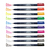 Tombow WS-BH-10P viltstift Fijn/medium Zwart, Blauw, Groen, Grijs, Oranje, Roze, Geel 10 stuk(s)