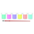 Farby plakatowe KEYROAD Pastel, 6x22ml, pędzelek gratis, pudełko, mix kolorów pastel