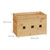 Relaxdays Kabelbox Bambus, Multi Ladestation Holz, Kabelmanagement Schreibtisch, H x B x T: 16,5 x 25,5 x 14 cm, natur