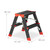 Relaxdays Trittleiter klappbar, Treppenleiter Aluminium, Leiter bis 120 kg, beidseitig begehbar, Größenwahl, schwarz-rot