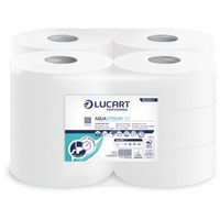 Carta igienica mini jumbo 2 veli Lucart Professionale Aquastream 150 conf. 12 rotoli da 150 mt - 812223J