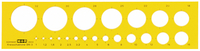 M+R Kreisschablone 1-32mm 85030670 gelb-transparent