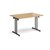 Rectangular folding leg table with black legs and straight foot rails 1200mm x 8