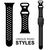 NALIA Airflow Silicone Cinturino Smart Watch compatible con Apple Watch Bracciale SE Series 8/7/6/5/4/3/2/1, 38mm 40mm 41mm, per iWatch Orologio Donna e Uomo Nero Grigio