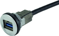 USB 3.0 Kabel für Frontplattenmontage, USB Buchse Typ A auf USB Stecker Typ A, 3