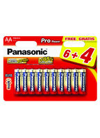 Batterie stilo AA Pro Power HR6 Panasonic blister da 6+4 .