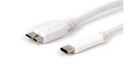 USB-C to USB 3.0 micro-USB cable 1m - white - Thunderbolt 3 compatible USB Kabel