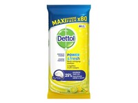 Dettol Power And Fresh Multi-Reinigingsdoekjes, Citrus (pak 80 stuks)