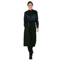 Chef Works Women's Mandarin Shirt in Black - Polycotton - Adjustable Cuffs - XL