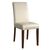 Bolero Faux Leather Dining Chairs in Cream with Birch Frame Pack of 2