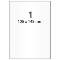 Adress-Etiketten 105 x 148 mm, 400 Versandetiketten für auf 400 DIN A6 Bogen, Polyesteretiketten permanent